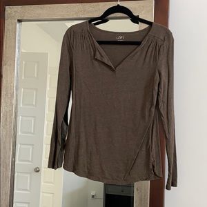 Loft tee shirt split neck